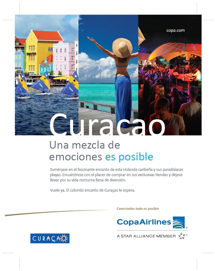Kampaña promoshonal ku Copa Airlines den full swing …Kòrsou E destinashon pa eksplorá den Karibe…