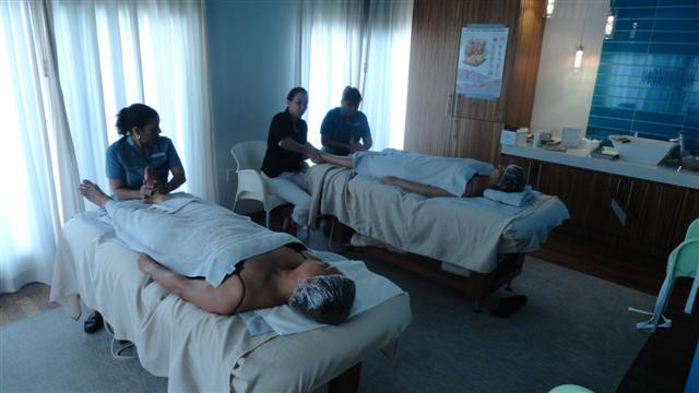 Okeanos Spa therapists received training  from Sothys professional Karima Hudson