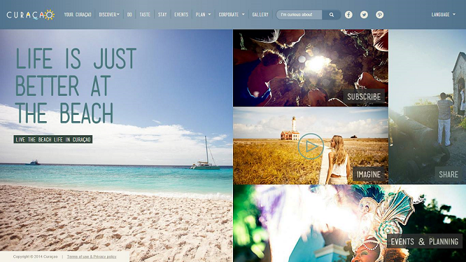 Curaçao Tourism Board ta lansa wèpsait nobo
