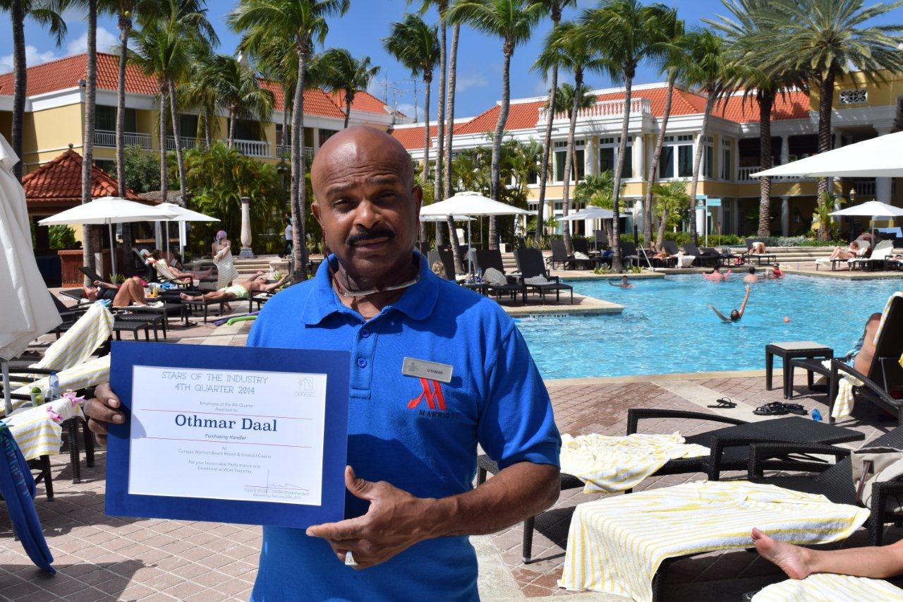 Curaçao Marriott Beach Resort ta felisitá Othmar Daal ku nominashon di CHATA