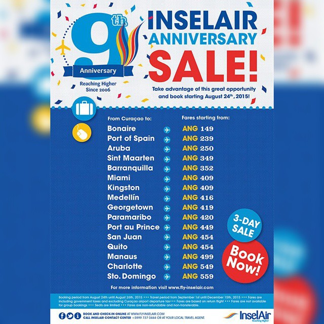 InselAir’s 9th Anniversary Blow Out Sale