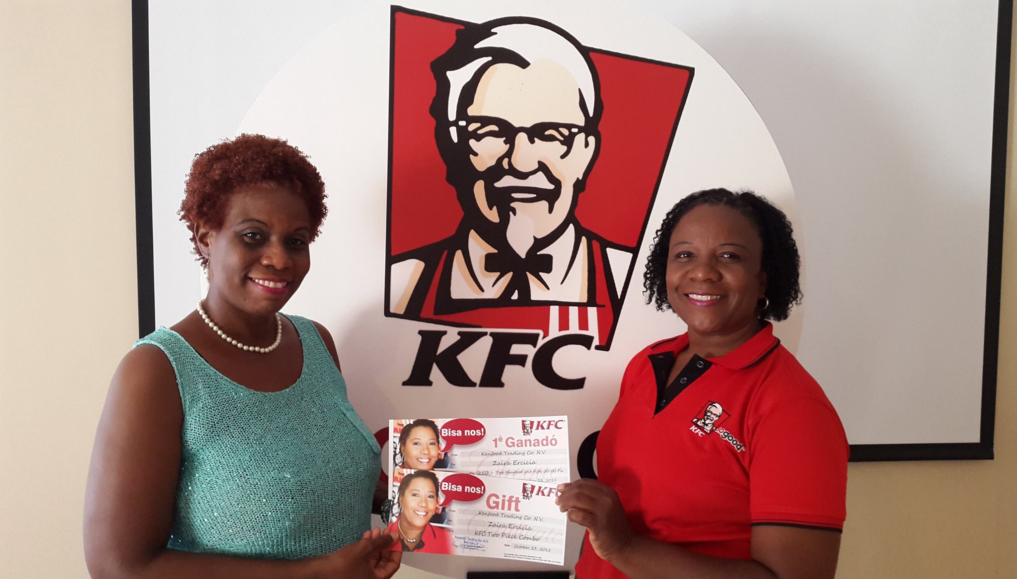 KFC ta entregá premio den kampaña dediká na satisfakshon di kliente
