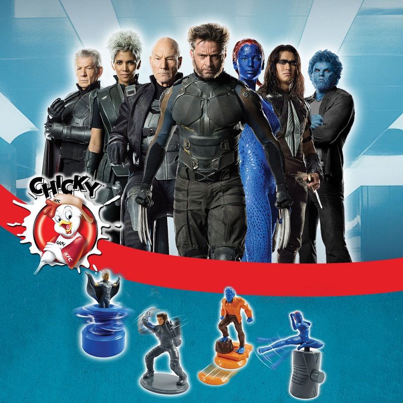 Karikaturanan di X-MEN den menú pa mucha di KFC