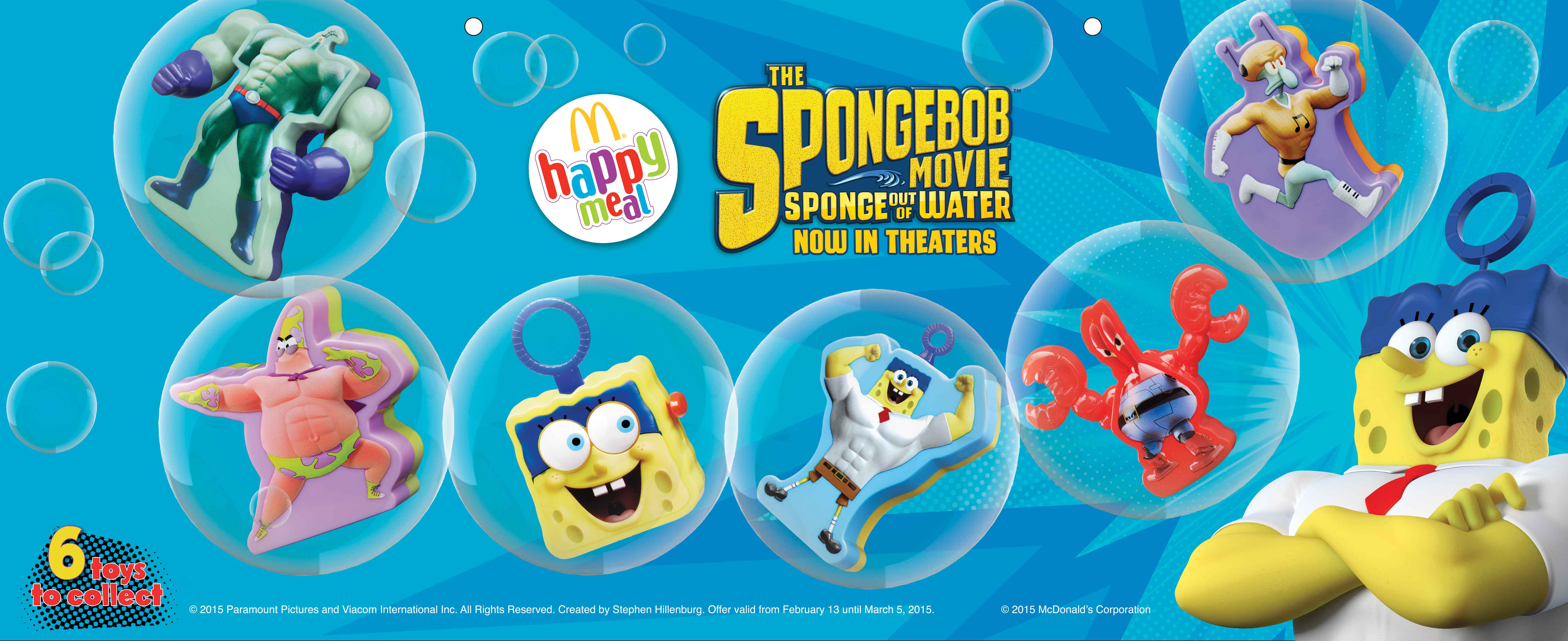 Happy Meal Nobo na McDonald’s di e Pelíkula di SpongeBob:  “Sponge out of the Water”