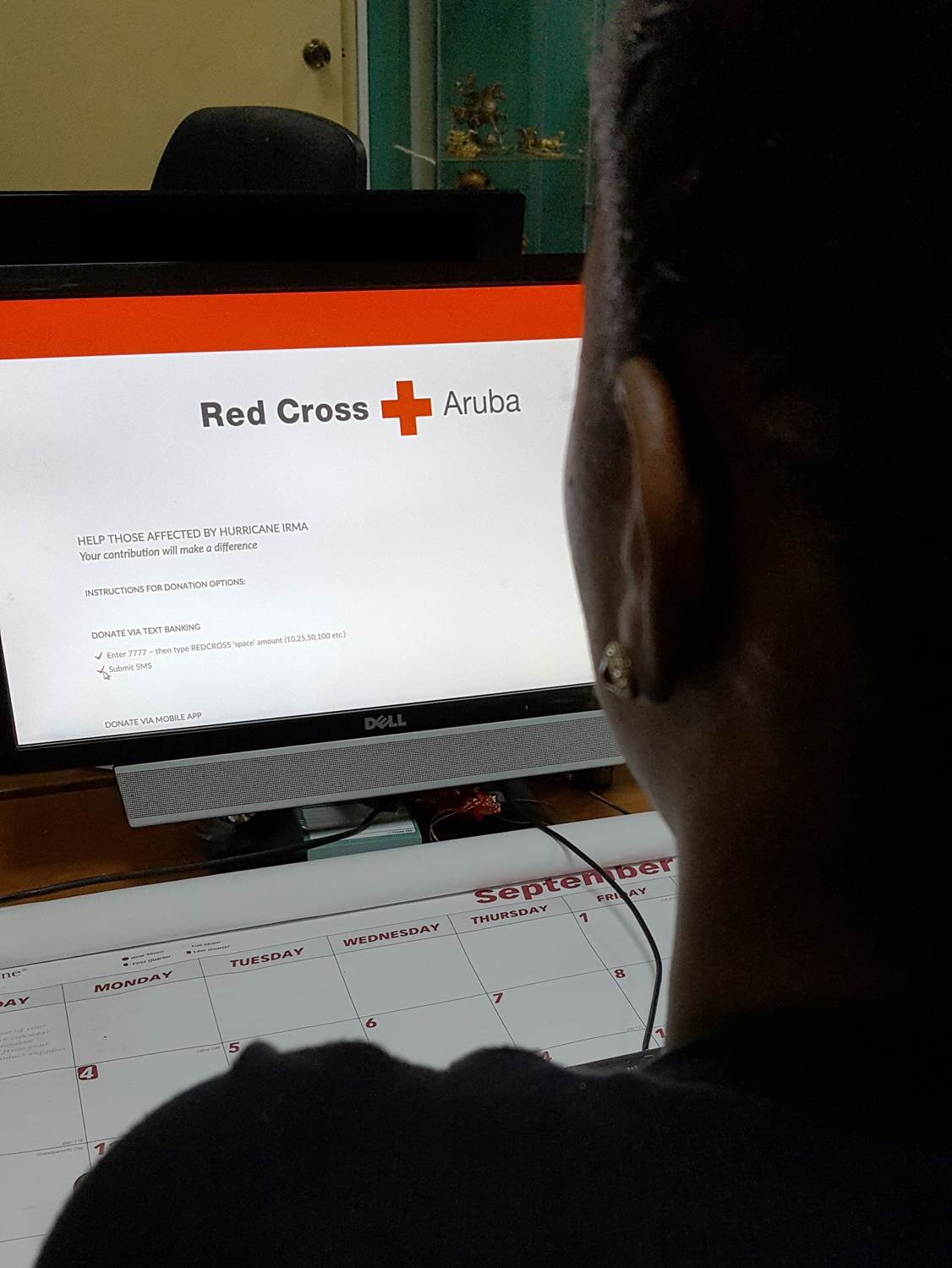 Aruba Bank ta acepta donacion pa Cruz Cora via text banking, online banking y mobile app