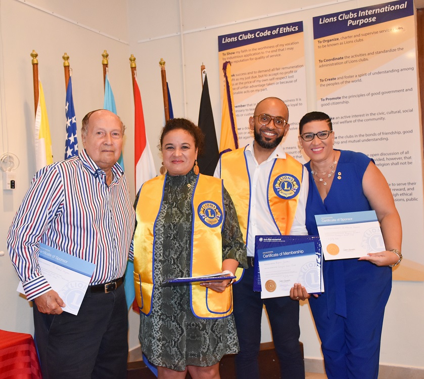 Curaçao Lions club ta  instalá su direktiva nobo